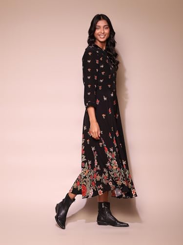 Label RITU KUMAR Black Floral Dress