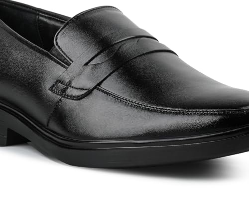 LOUIS STITCH Jet Black Lightweight Slip-On Shoe | Formal Shoes for Men | LSFXSOJB | UK-9
