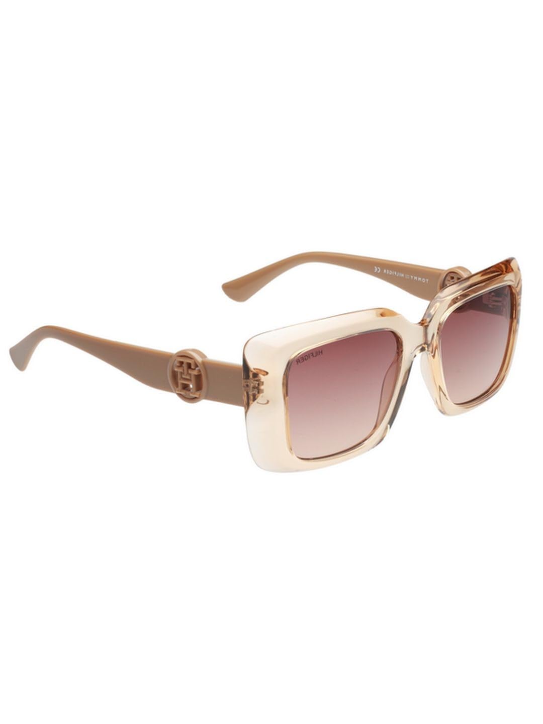 Tommy Hilfiger Sunglasses | Brown Lens | Brown Frame | Full Rim Square Shape Branded Latest and Stylish Non Polarized Eyewear | 100% UV Protection | Women Sunglasses| Size Medium | TH 1593 C3 52