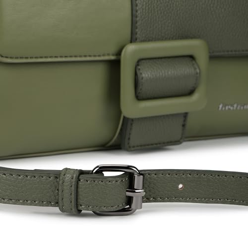 Fastrack Olive play satchel | Faux-Leather Women’s Handbag in olive | Buckle-Flap Design with Dual Carry Options & Spacious Interior