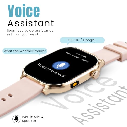 GameSir Sports Edge Smart Watch for Men & Women, 1.88" Full Touch Display, Bluetooth Calling, Fitness Tracking, Message Notifications, Android & iOS Compaatible - (Gold)