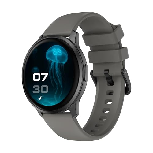 Fastrack Jupiter R3 1.38" Ultra UV Round Display with Nitro Fast Charging,Single Sync BT Calling, HRM, SPO2, Upto 5 Days Battery Life Smart Watch for Man & Woman - Warm Grey