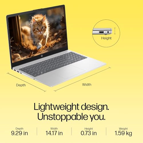 HP 15 AMD Ryzen 3 7320U (8GB LPDDDR5 Ram/512GB NVMe M.2 SSD/Anti Glare, Micro Edge/15.6" (39.6 Cm) FHD/Backlit Keyboard/Win11 Home+MS Office'21/ AMD Radeon Graphics, HD Camera/1.59Kg/Silver) Fc0026AU