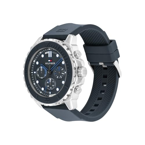 Tommy Hilfiger Morgan Quartz Analog with Blue Dial Blue Silicone Strap Watch for Men - TH1710687