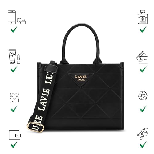 Lavie Luxe Mona25 Box Satchel Bag for Women | Satchel Handbag for Work | Ladies purse | Stylish Shoulder Bag | Gift for Women
