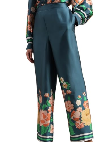 VERO MODA Women's Regular Fit High-Rise Blue Pants