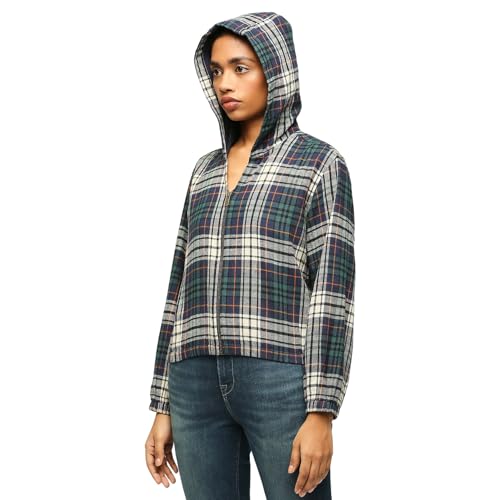 Pepe Jeans Women's Relaxed Fit Shirt (PL304787_Green_Multicolour