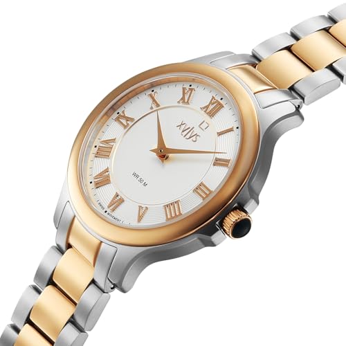 Xylys Genevieve with Analog Quartz White Dial Two Toned Stainless Steel Strap Watch for Women - 45026KM02E