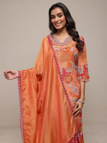 Libas Art Printed Silk blend Straight-fit Kurta Set for Women (51200AM)