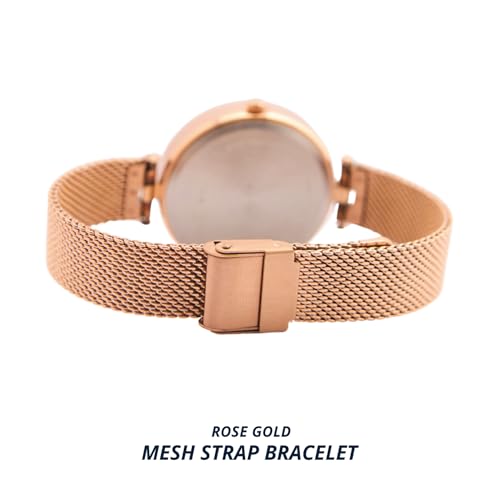 Chumbak Hoot Hoot Mesh Strap Watch | Mint Dial|Stylish Fashion Watch for Casual/Work|Gifts for Women/Girls/Ladies|Wrist Watches for Women