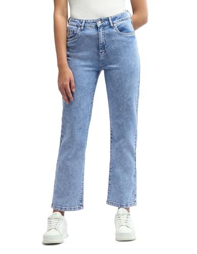 U.S. POLO ASSN. High Rise Straight Fit Jeans (UWAW24JEN111_Blue_26)
