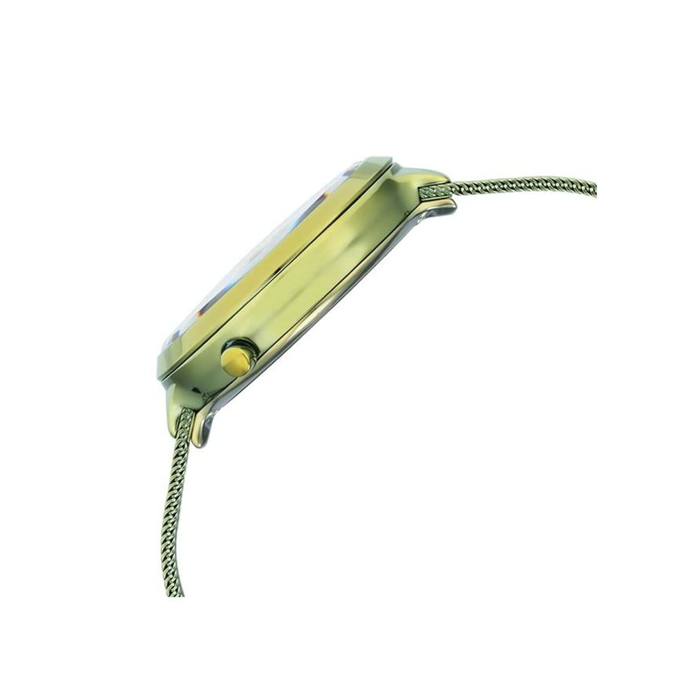 Titan Raga Moments of Joy Quartz Analog Green Dial Metallic Green Stainless Steel Strap Watch for Women - NT95134QM01