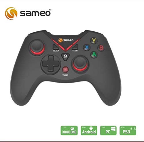 SAMEO SG17 2.4G 32 Bit Wireless Gaming Controller | Dual Vibration and Auto Fire functions | 3D Gamepad for Xbox Series/ PS3/ PC/Android | Supports Windows XP/7/8/10 (Black)