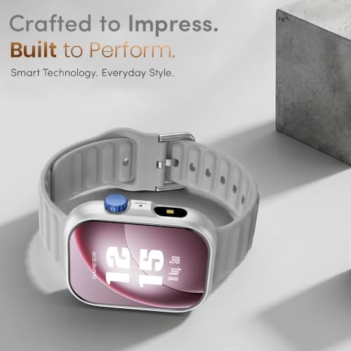 GameSir Oryvex Smart Watch for Men & Women, 2.19" Full Touch Display, Bluetooth Calling, Fitness Tracking, Message Notifications, Android & iOS Compaatible - (Silver)
