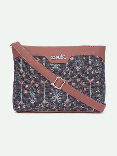 ZOUK Harmony Sling Bag | Crossbody Bags for Women | Women's Handbags | Stylish | Vegan Leather Evening Bag | Travel & Office Use | Purse and Wallet | Taj Guldasta