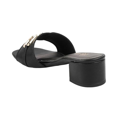 tresmode Buk Black Women's Dress Block Heel Sandals in Size 3 UK / 36 EU