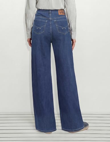 Women Wide Leg High-Rise Light Blue Lightweight Stretchable Jeans