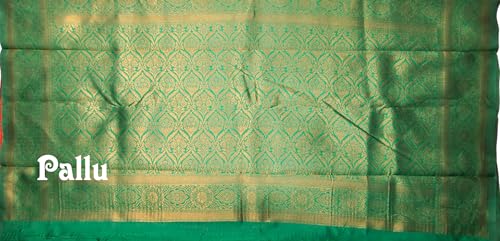 SREE KUMARAN Women's Kanchipuram Kubera Silk Pure Pattu Sarees With Blouse (VSK440-1)