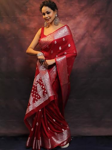 Amrutkala Sarees Designer Kanjivaram Woven Banarasi Silk Solid Saree