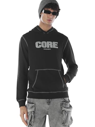 Jack & Jones Men Regular Fit Black Sweatshirt