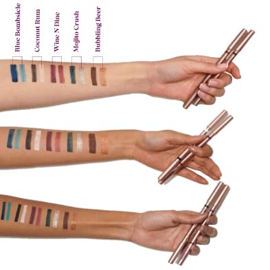 Typsy Beauty Double-Ended Eyeliner & Eyeshadow | Matte & Metallic Creamy Dual-Ended Eyeliner Pencil | One Swipe Application | Long-Lasting & Waterproof | Available in 5 shades | 2g (Wine and Dine 01)