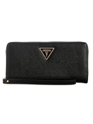 Guess Black Textured Laurel Large Zip Around Wallet