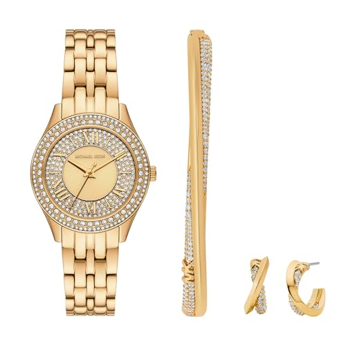 Michael Kors Harlowe Gold Quartz Stainless Steel Watch MK4974SET