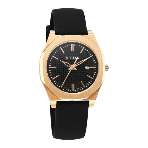 Titan Workday Wonders Quartz Analog Black Dial Black Silicone Strap Watch for Women