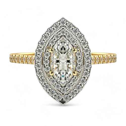 VALANOVA Hallmarked 14K Gold & Certified Lab Grown Diamond 0.87cts | Ring For Women's/Girls | Stylish & Elegant | VGR0467M | Ring Size: 13