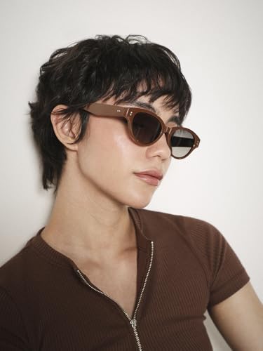 ONLY Women's Solid Regular Fit Brown Sunglasses