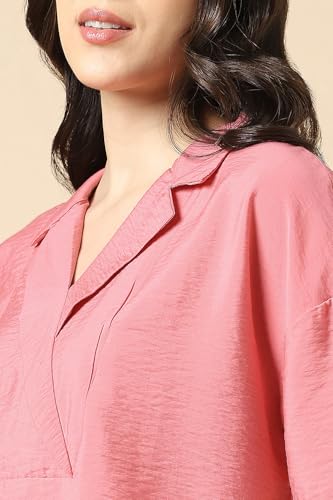 Women Pink Solid Formal Top