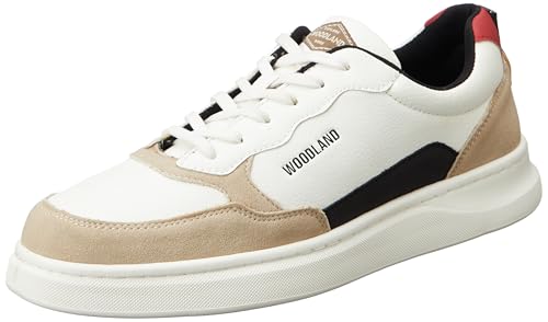 Woodland Men's White Polyurethane Sneakers-UK-6 (Euro 40)