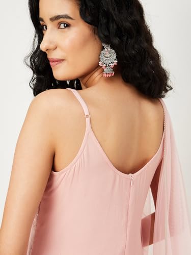 Max Women's Polyester Sharara Set (EXST43036_Pink_L