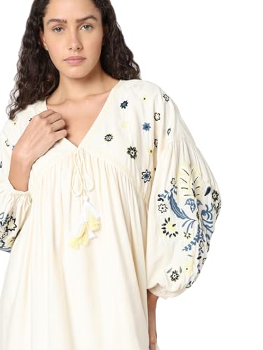 VERO MODA Women Beige A-Line Dress