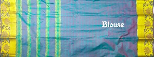 SREE KUMARAN Women's Kanchipuram Silk Pure Pattu Sarees With Blouse