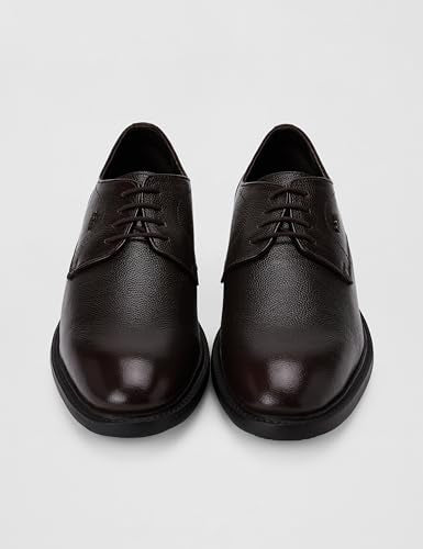 Lee Cooper LC8586E Men's Leather Derby Formal Shoes | Lightweight, Comfortable & Stylish Lace-Ups for Office, Business_LC8586EBORDO_40EU / 6UK Bordo