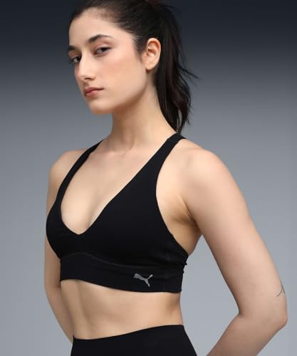 Puma Women's Nylon Wired Casual Sports Bras (527481_Black