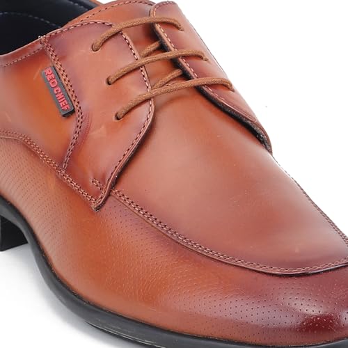 Red Chief Low Ankle Formal Derby Shoes for Men | Tan UK09