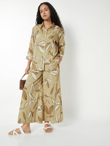 Max Women Printed Palazzos(Beige_M)