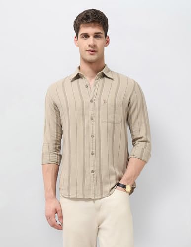 U.S. Polo Assn. Denim Co. Men's Vertical Striped Regular Fit Shirt