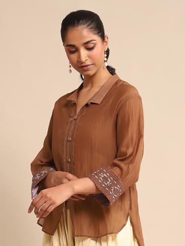Ritu Kumar Brown Solid Shirt