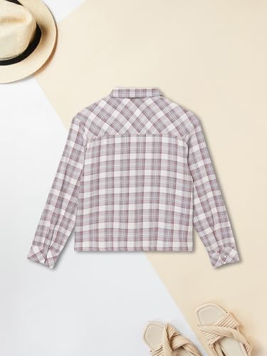Max Girls Checked Shirt (Red_10-12 Y)