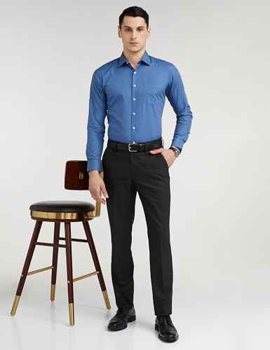 Van Heusen Men's Slim Fit Shirt (VHSFRSLB447781_Navy 40)