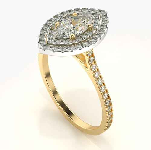 VALANOVA Hallmarked 14K Gold & Certified Lab Grown Diamond 0.87cts | Ring For Women's/Girls | Stylish & Elegant | VGR0467M | Ring Size: 13