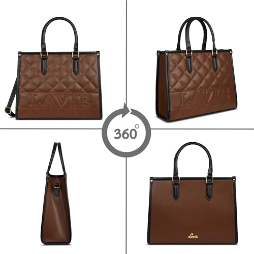 Lavie Women's Quilt Jessa Box Satchel Bag | Satchel Handbag for Work | Ladies Purse | Stylish Shoulder Bag | Gift for Women