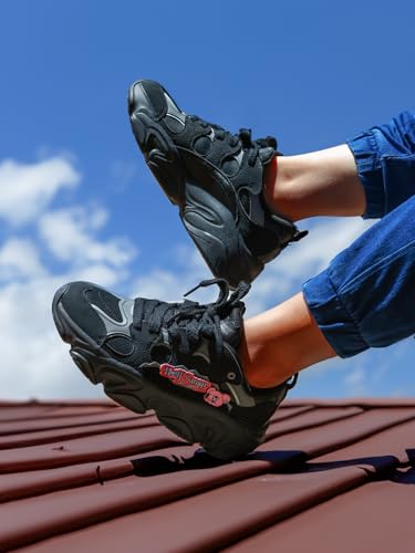 XTEP Black & Grey Colourblocked Retro Casual Shoes for Women -Euro 35