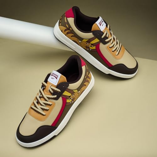 Campus Women's Glide BRWN/Beige Sneakers - 5UK/India 1 Pair