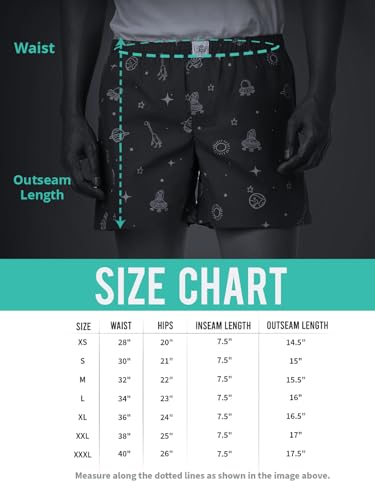 The Souled Store Friends: Doodle Men and Boys Pull On Black All Over Printed Regular Fit Cotton Boxer Shorts