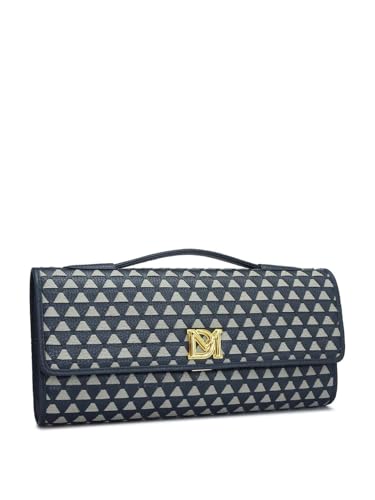 Da Milano Genuine Leather Blue Clutch (Small)