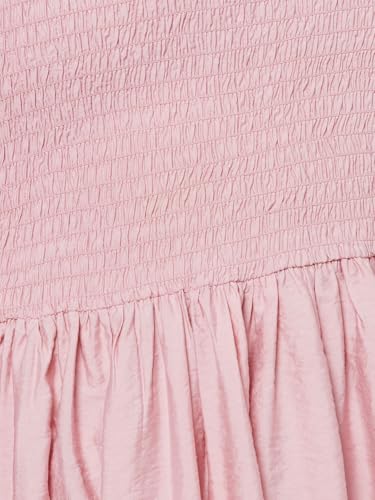Max Women Smocked A-line Dress (Pink_M)